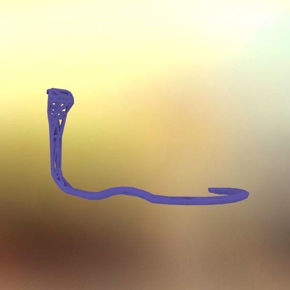 Cobra earring holder 3D print model_25