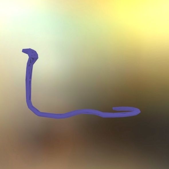 Cobra earring holder 3D print model_27