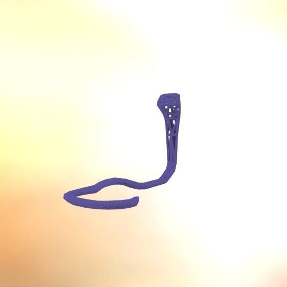 Cobra earring holder 3D print model_18