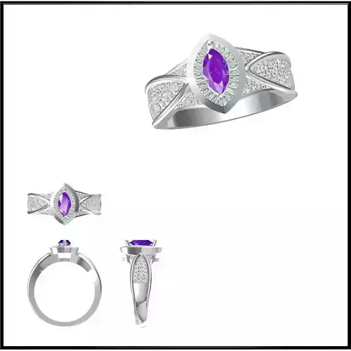 JCD Format Minimalist color stone rings cad jewellery