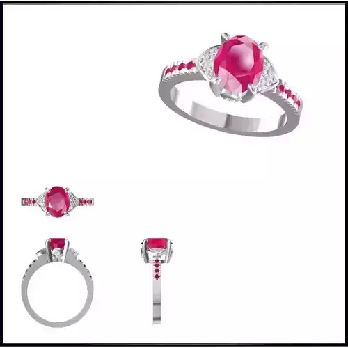 JCD Format Color stone rings 3dm jewelry