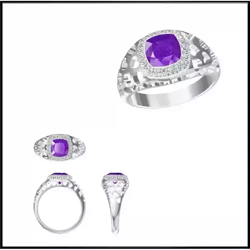 JCD Format Best color stone rings jewelry cam