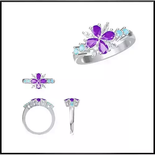 JCD Format Best color stone rings jewelry cad programs