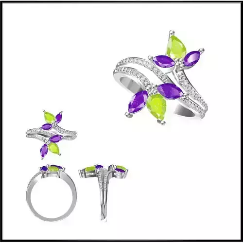 JCD Format Best color stone rings for sale 3dm jewelry files