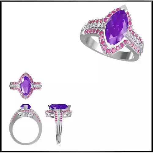 JCD Format Best color stone rings cad Diamond jewellery design