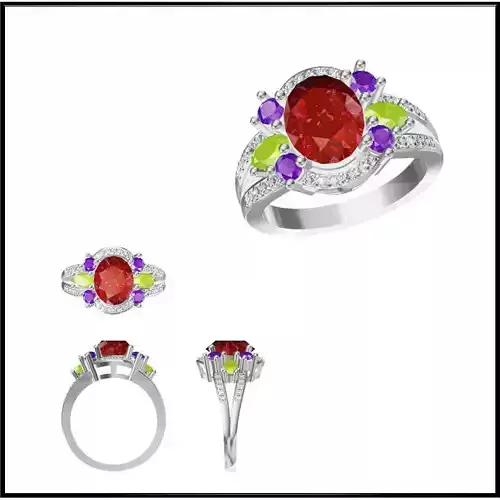 JCD Format Best color stone rings autocad jewelry