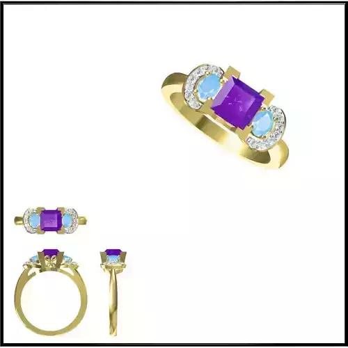 JCD Format  Best color stone rings 3design price