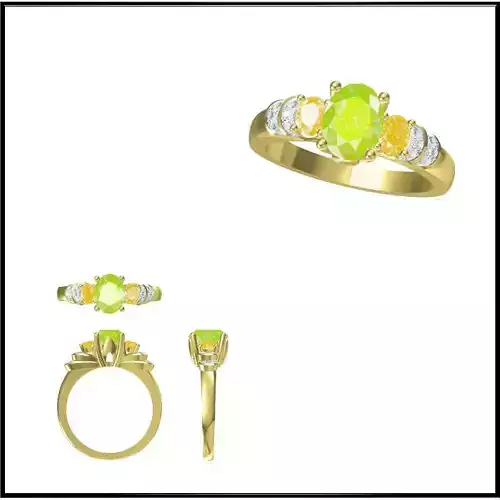 JCD Format Best color stone rings 3d jewelry files for sale