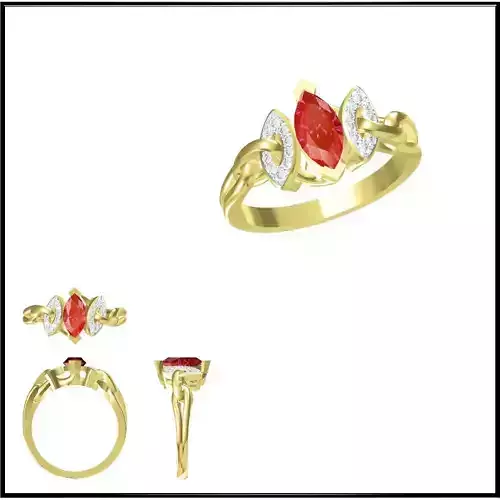 JCD Format  Best color stone rings 3d jewellery design course