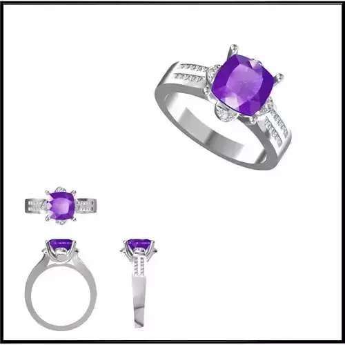 JCD Format Aquamarine color stone ring jewelry cad cam masters