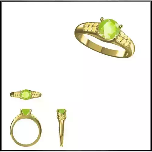 JCD Format  Aquamarine color stone ring