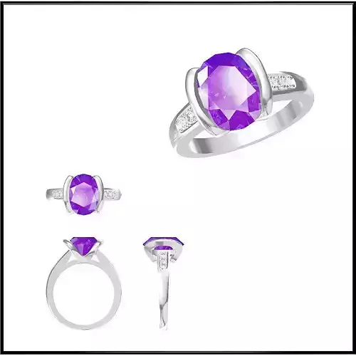 JCD Format  Aquamarine color stone ring 3design price