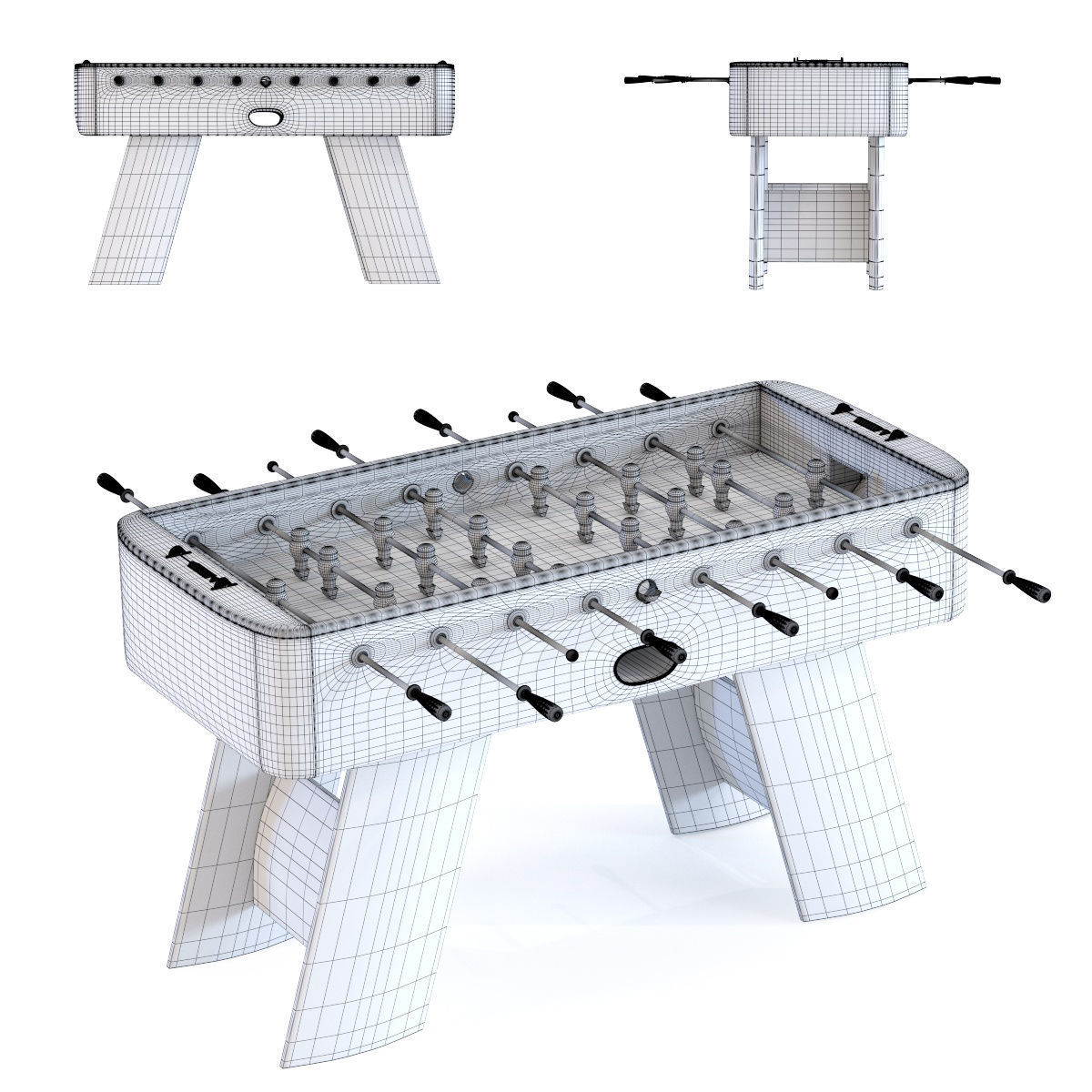 Soccer Table Style 3D model_2