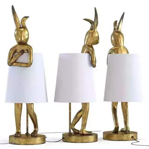 kare Table Lamp Animal Rabbit Gold