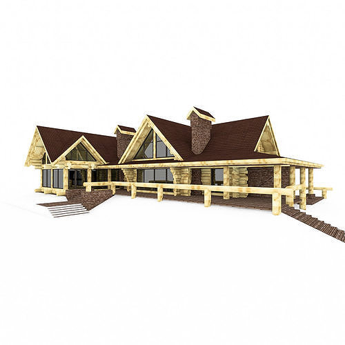 Canadian Timber House 3D model