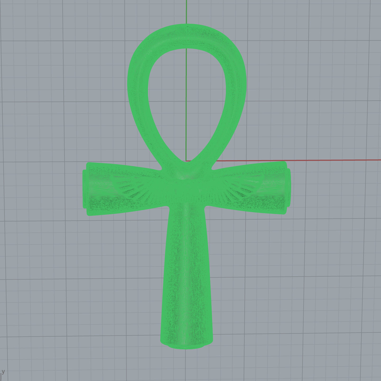 Ankh cross pendant 3D print model_17