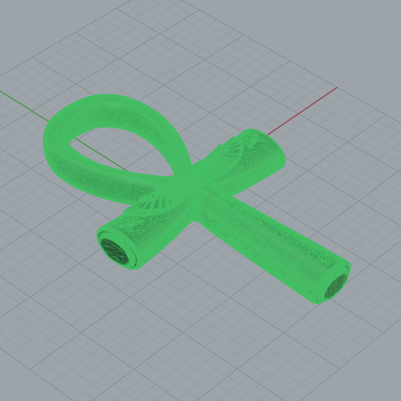 Ankh cross pendant 3D print model_18