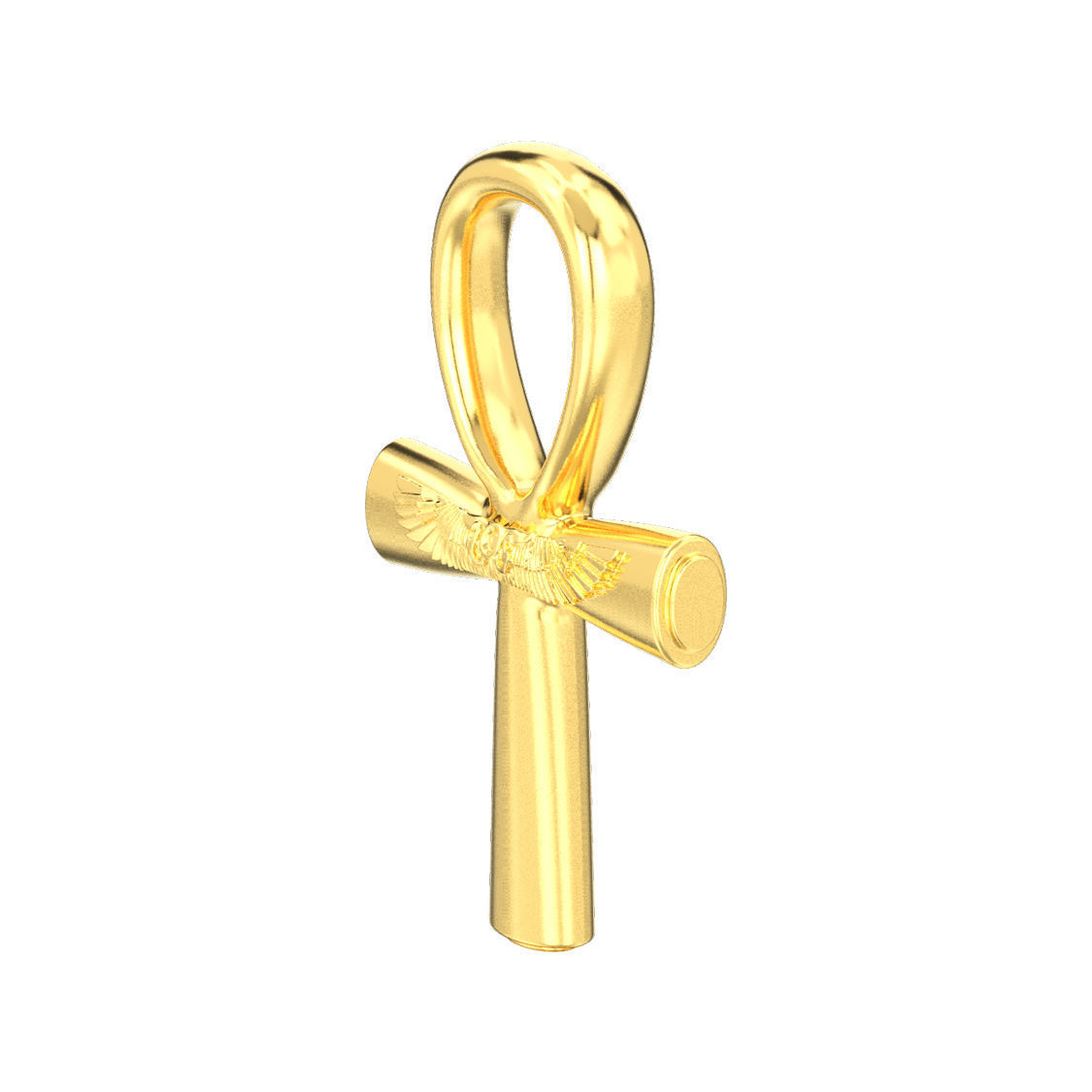 Ankh cross pendant 3D print model_3