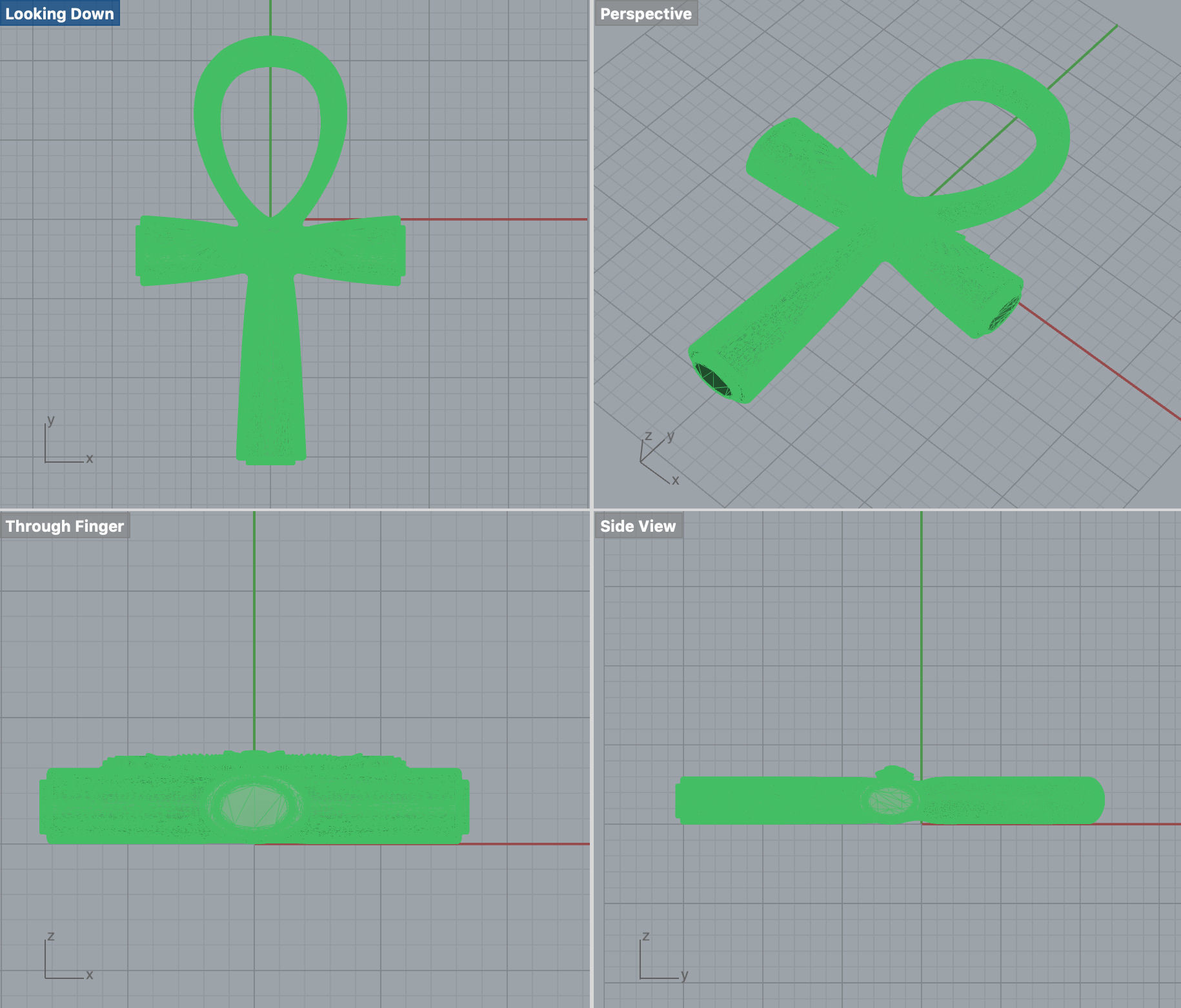Ankh cross pendant 3D print model_15