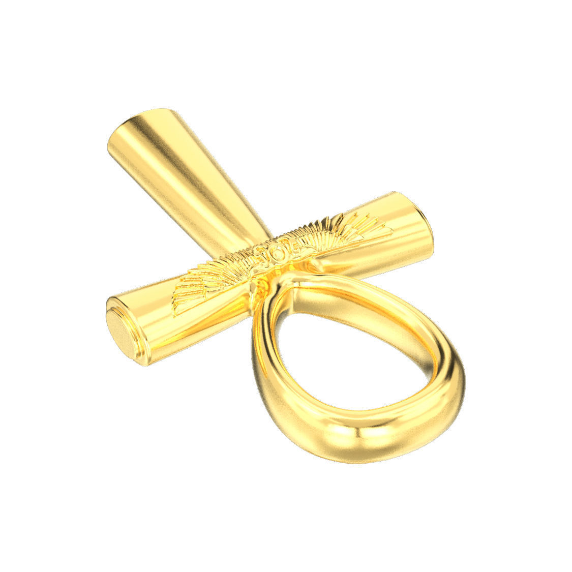 Ankh cross pendant 3D print model_12