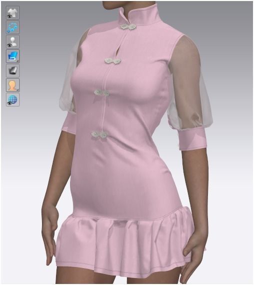 Female Fashion and Clothes - Vintage Pink 3D model_5