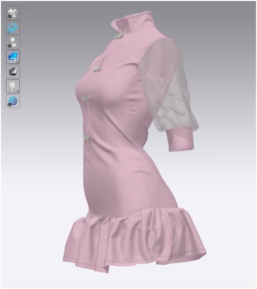Female Fashion and Clothes - Vintage Pink 3D model_2