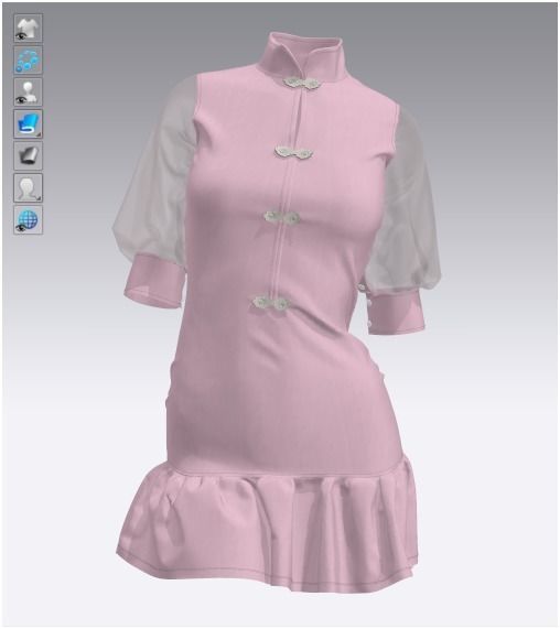 Female Fashion and Clothes - Vintage Pink 3D model_1