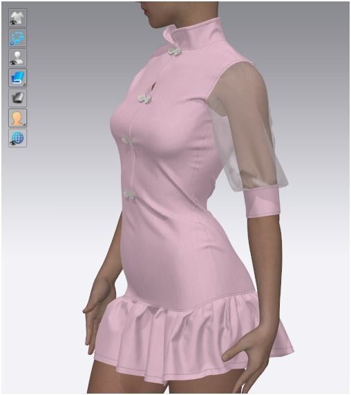 Female Fashion and Clothes - Vintage Pink 3D model_7