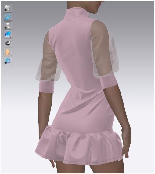 Female Fashion and Clothes - Vintage Pink 3D model_6