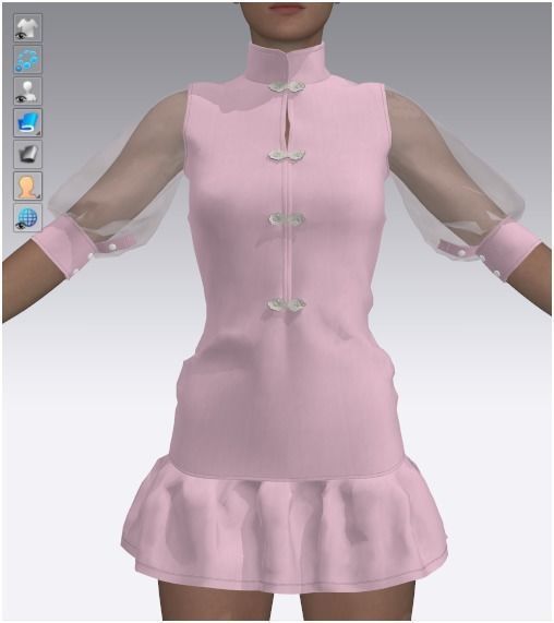 Female Fashion and Clothes - Vintage Pink 3D model_8