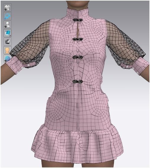 Female Fashion and Clothes - Vintage Pink 3D model_10