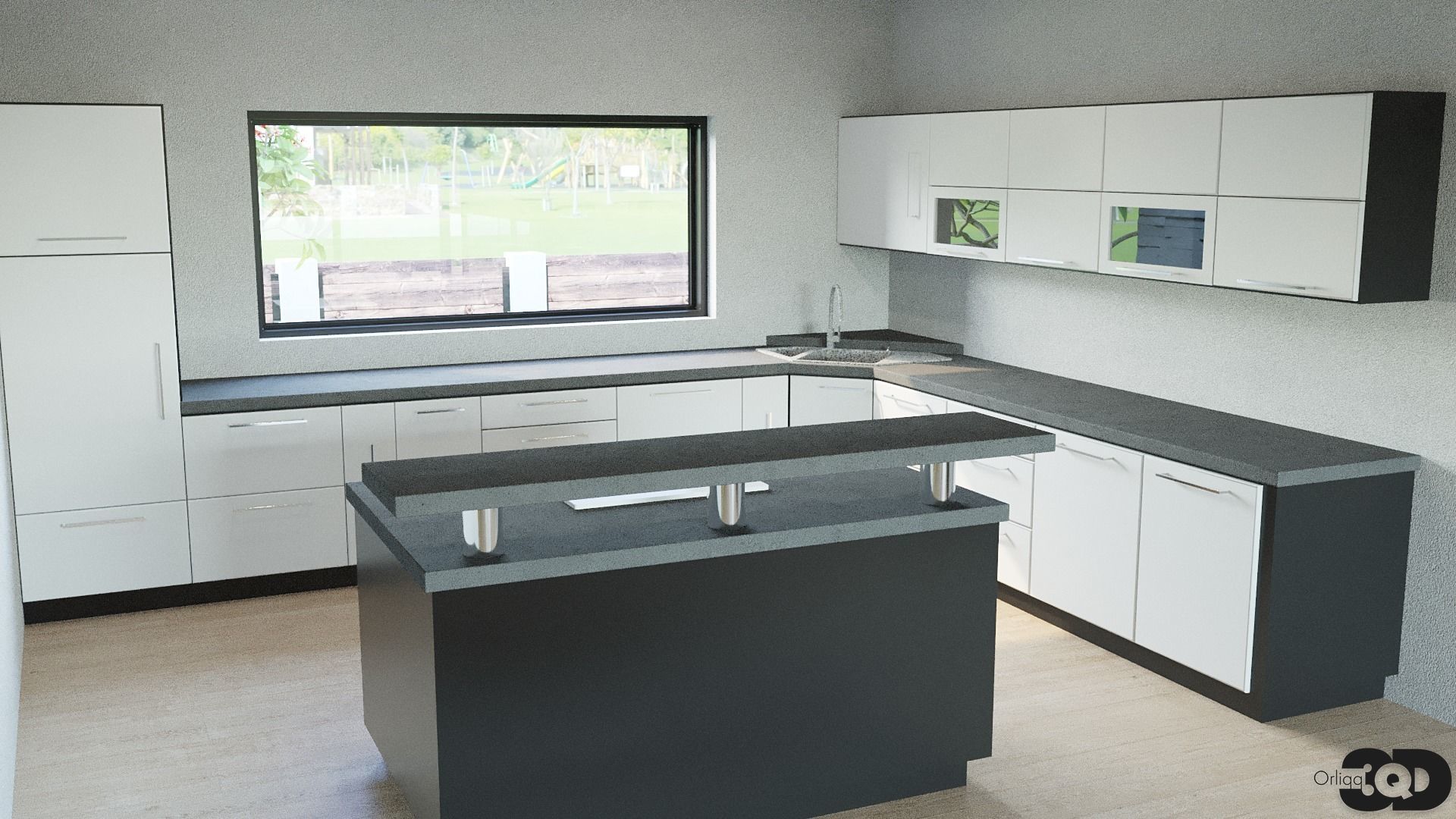 Modern House 02 3D model_11