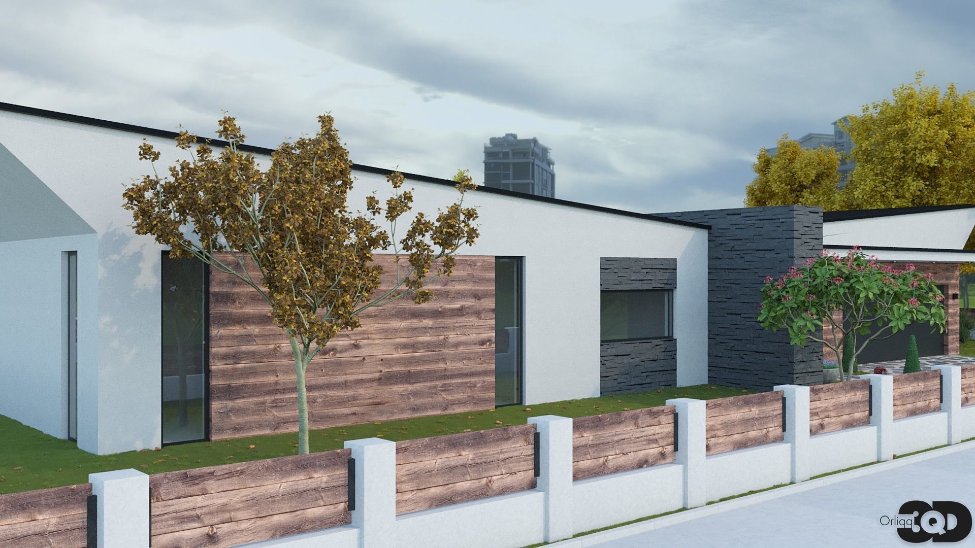 Modern House 02 3D model_5