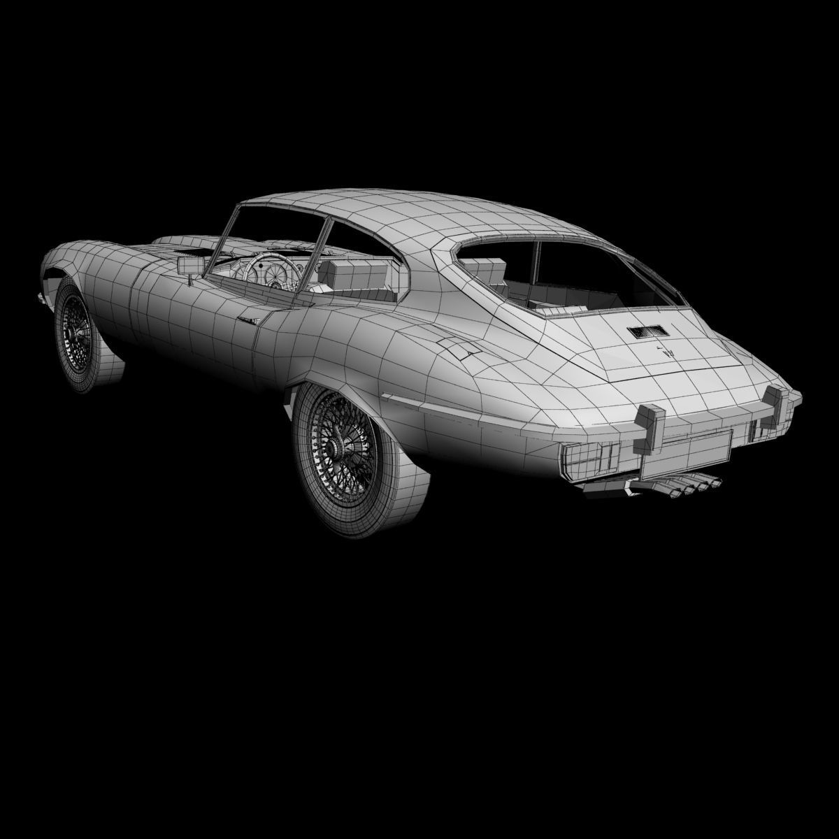 Jaguar E-Type coupe V12  series 3 3D model_14