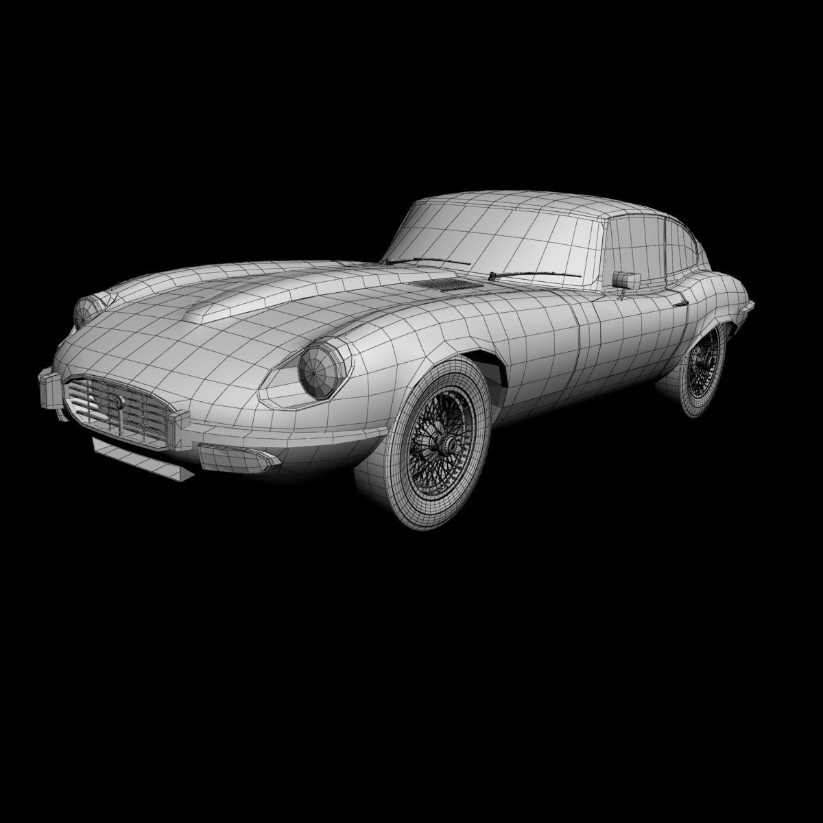 Jaguar E-Type coupe V12  series 3 3D model_12