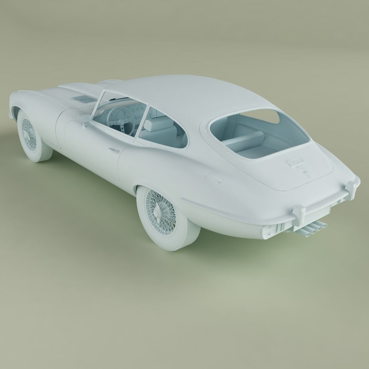 Jaguar E-Type coupe V12  series 3 3D model_11