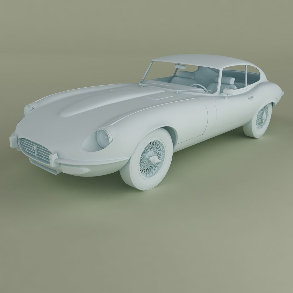 Jaguar E-Type coupe V12  series 3 3D model_9