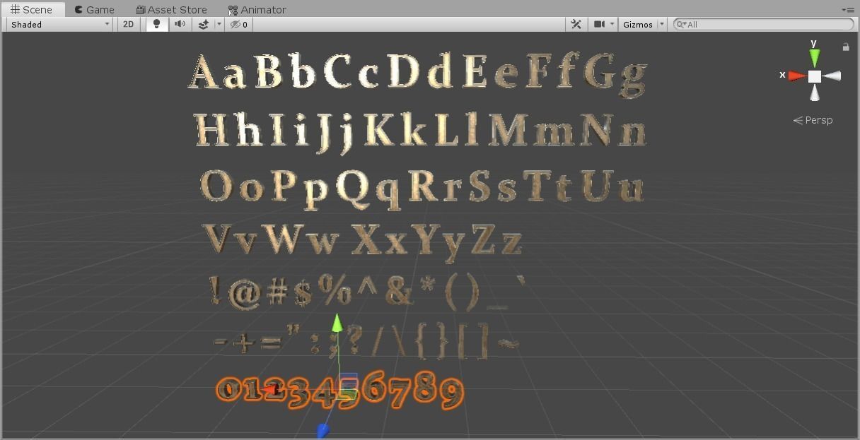 English Letters - Bronze Low-poly 3D model_22