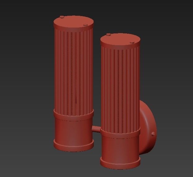 Wall Lamp Claridges Dual 3D model_1