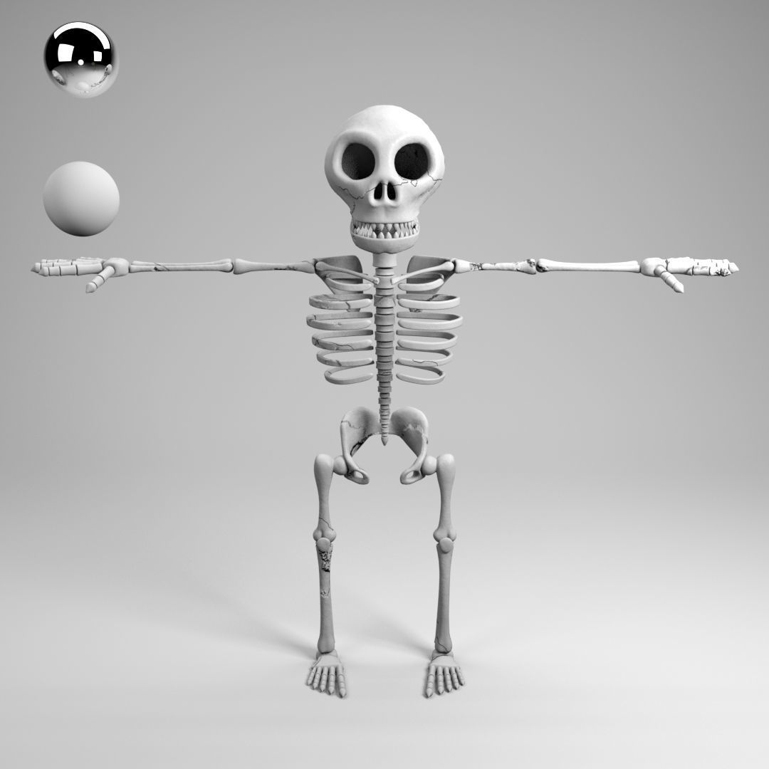 cartoon skeleton 3D model_4