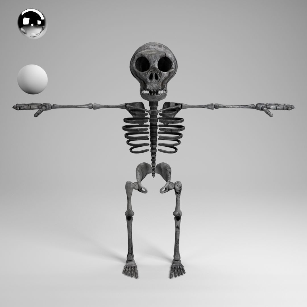 cartoon skeleton 3D model_7