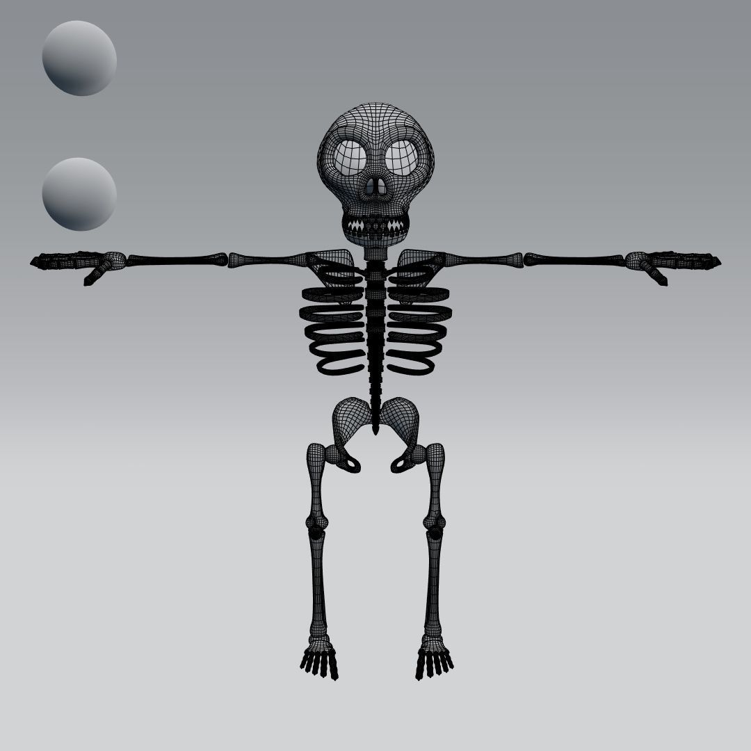 cartoon skeleton 3D model_9