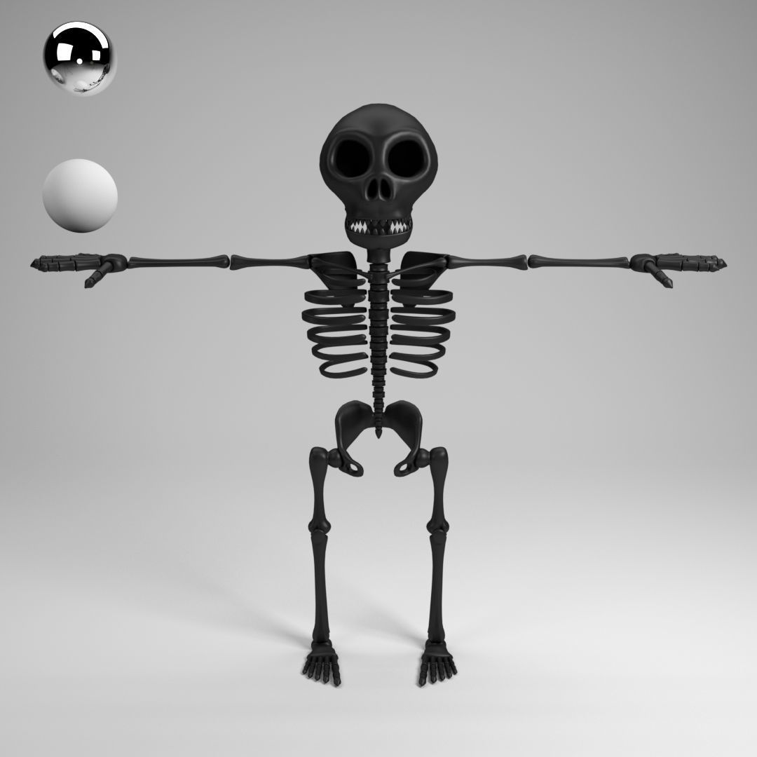 cartoon skeleton 3D model_5