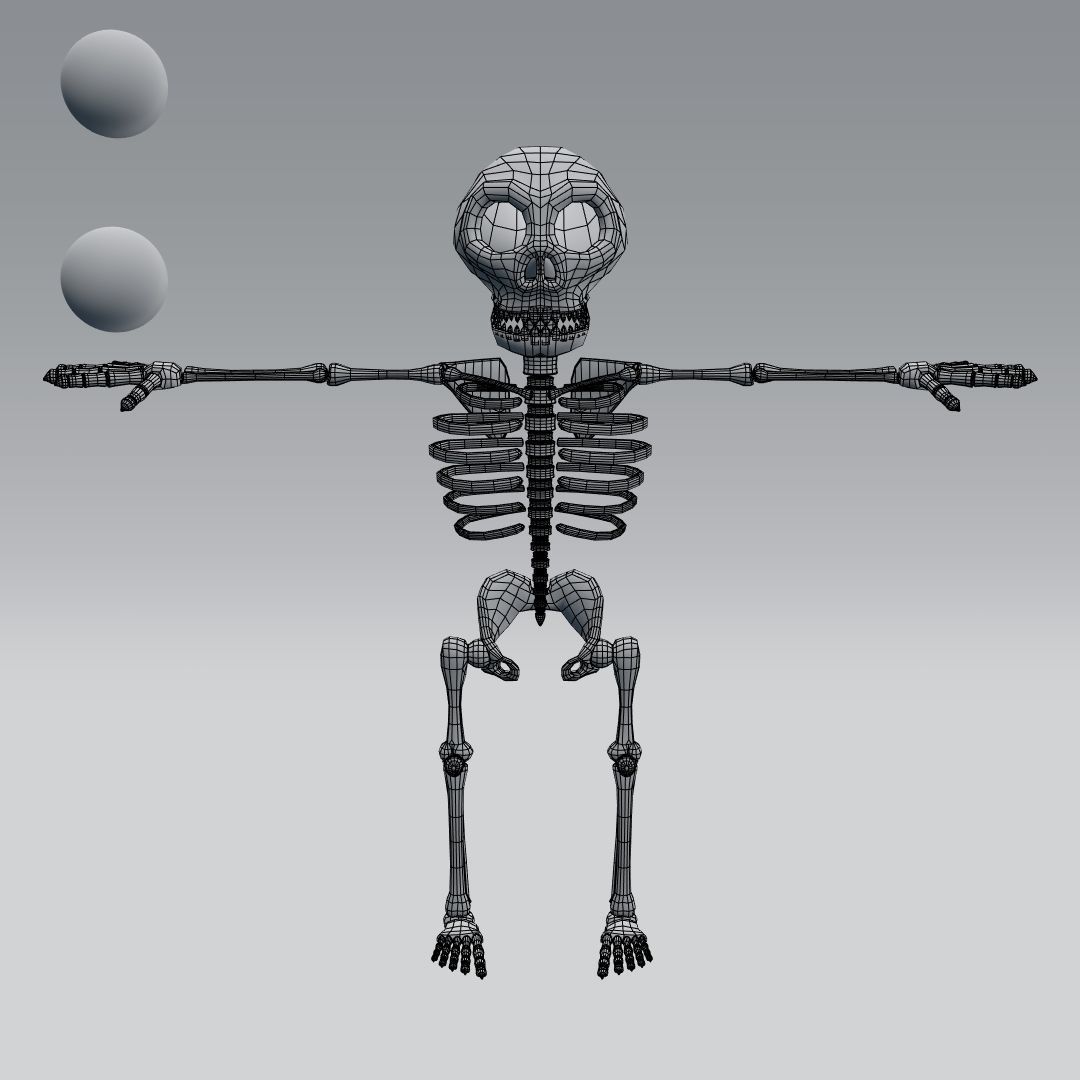 cartoon skeleton 3D model_8