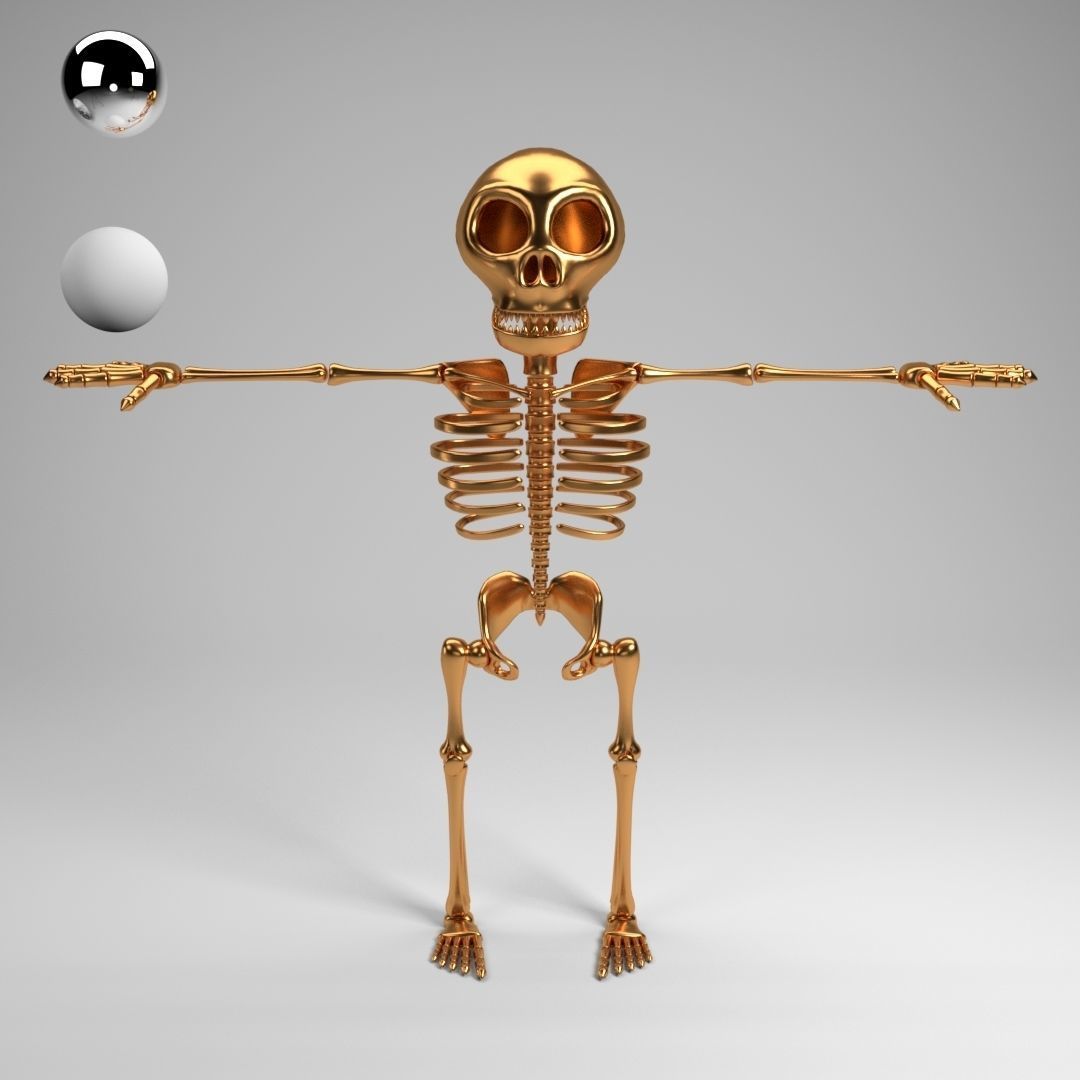cartoon skeleton 3D model_6