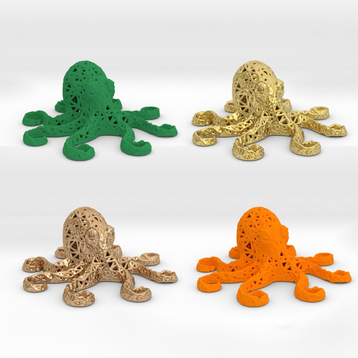 Octopus made of plastic 3D print model_11