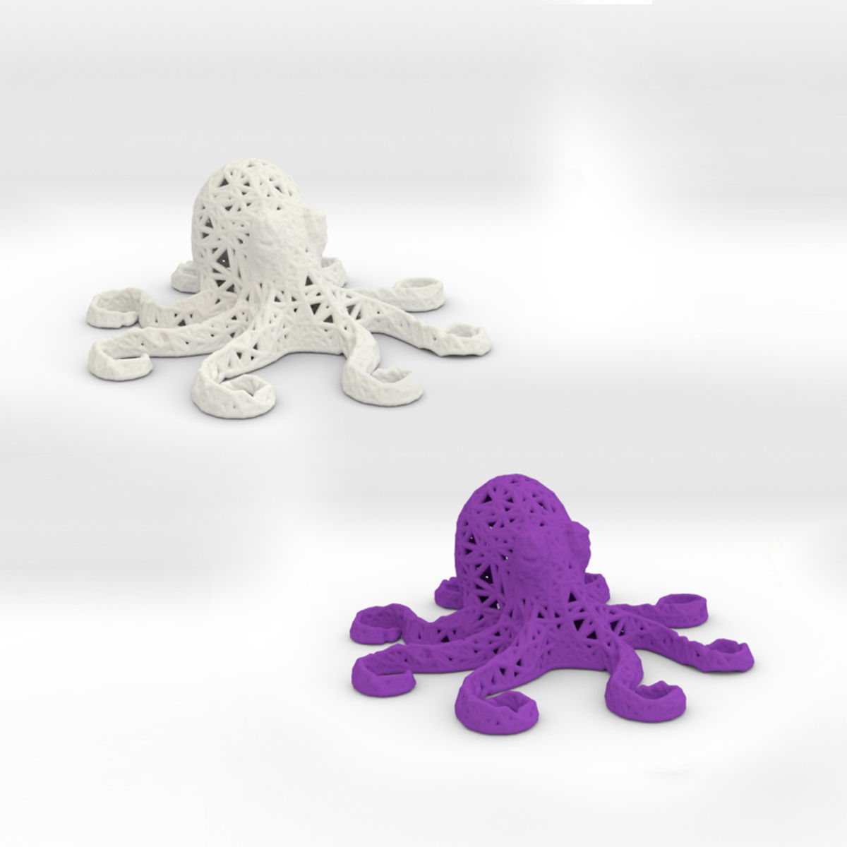 Octopus made of plastic 3D print model_3