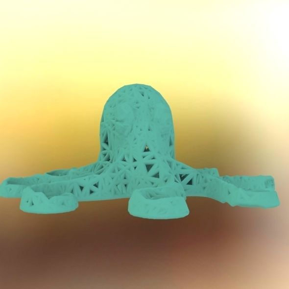 Octopus made of plastic 3D print model_34