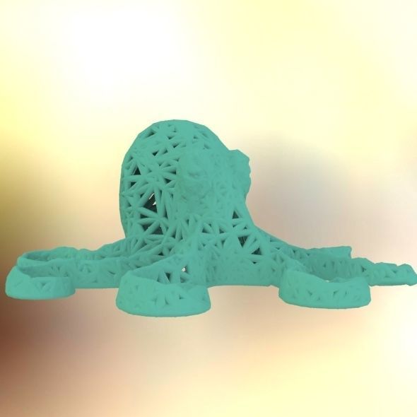 Octopus made of plastic 3D print model_12