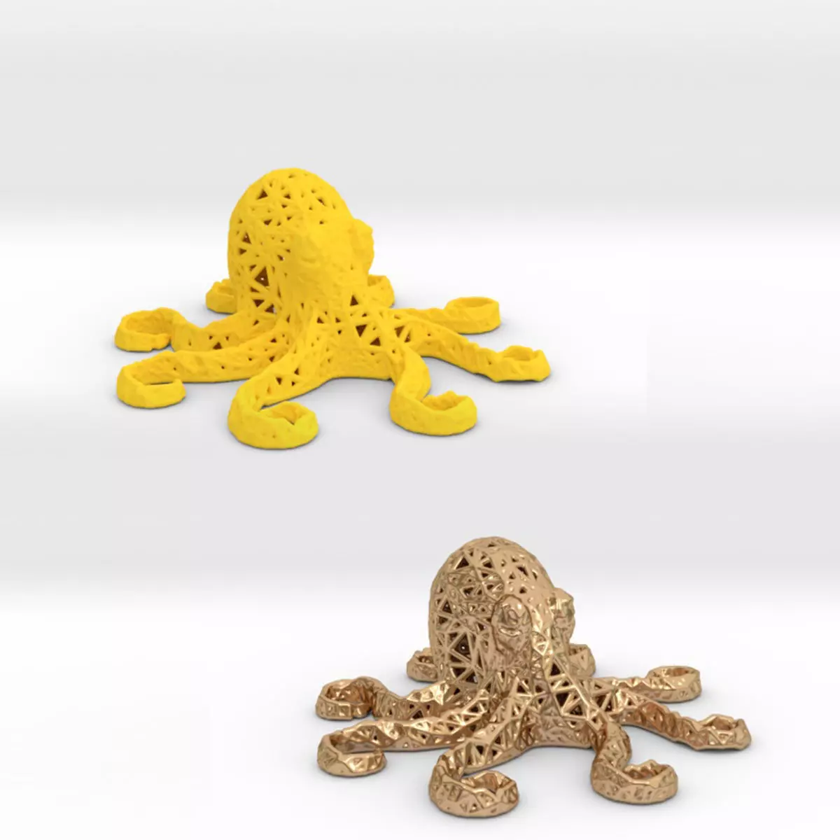 Octopus made of plastic 3D print model_0